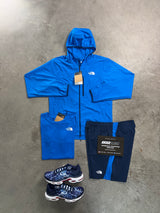 North Face 3 Piece Run Hero Blue Windrunner Mens Set