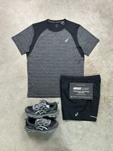 Asics Road Black Grey Mens Set