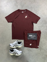 Asics Sports Run Burgundy Red Mens Set