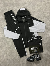 Griid 3 Piece Black Grey Reflect Tracksuit