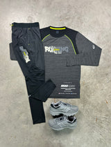 Asics Road Grey Neon Long sleeve Tracksuit