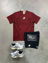 Asics Seamless Burgundy Dark Red Mens Set