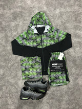 Nike 3 Piece Windrunner Soundwave Green Black Mens Set