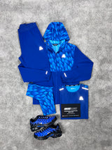 Montirex 3 Piece Windrunner Grid Royal Blue Tracksuit