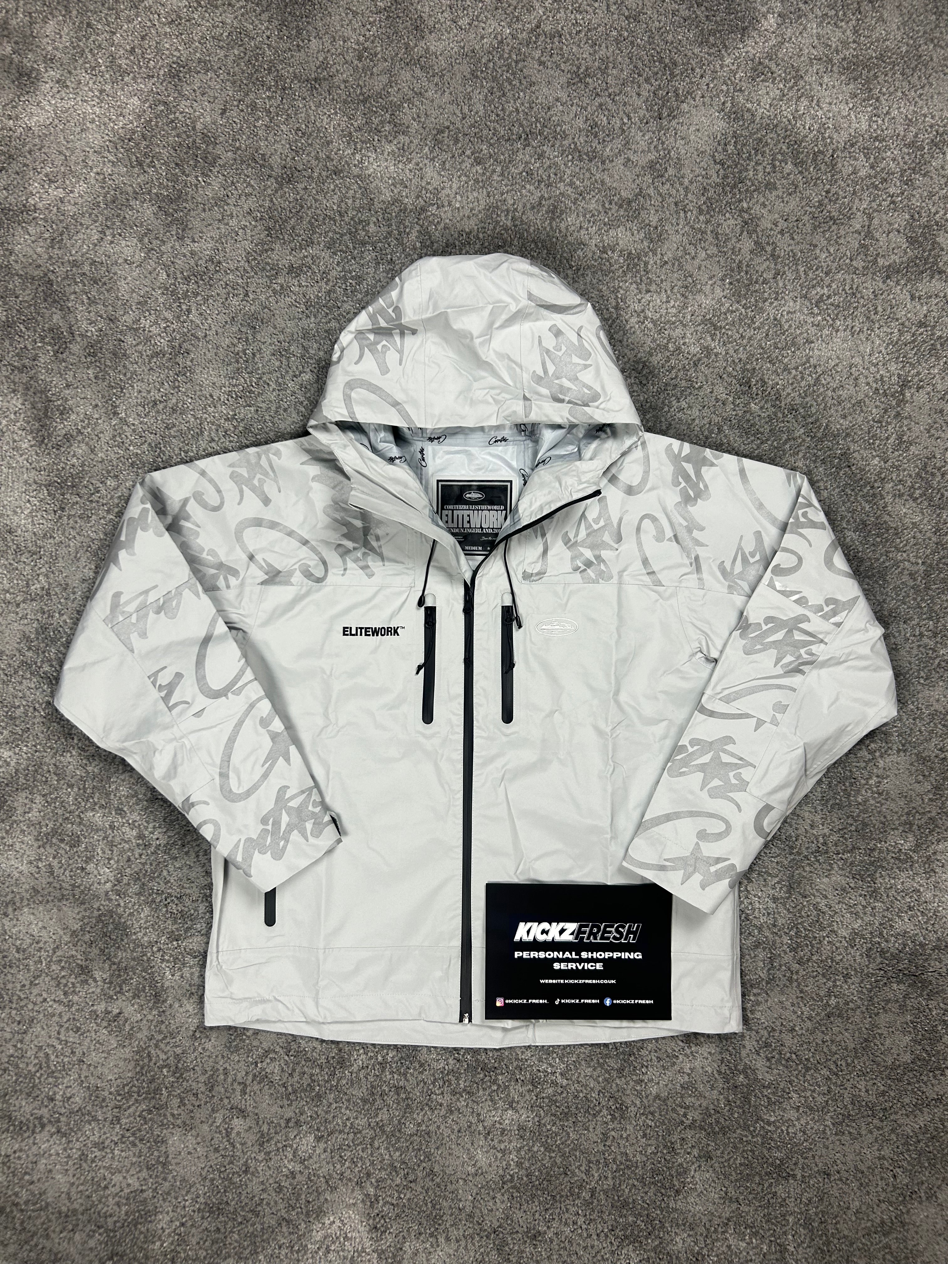 Corteiz Elitework Shell Jacket - White