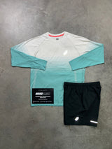 Asics Seamless Long Sleeve Oasis Green Mens Set