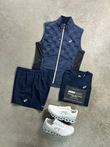 Asics 3 Piece Midnight Navy Gilet Mens Set
