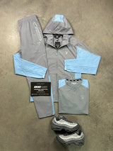 GRIID Reflect Grey Sky Blue 3 Piece Tracksuit