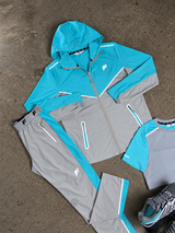 Fresh Core 3 Piece Grey Aqua Fade Tracksuit
