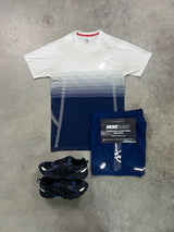 Asics Seamless Cream Navy Mens Set