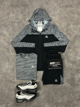 Montirex 3 Piece Windrunner Trail Black Grey Mens Set