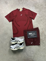 Asics Seamless Dark Burgundy Red Mens Set