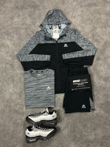 Montirex 3 Piece Windrunner Trail Black Grey Mens Set