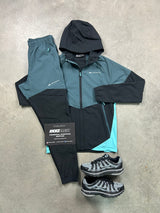 Monterrain Vault Woven Black Two Tone Turquoise Tracksuit