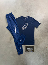 Asics GPX Midnight Navy Tee Shirt Track Set