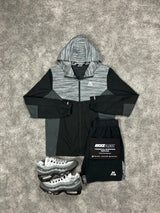 Montirex Trail Black Grey Windrunner Mens Set