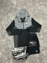 Montirex Trail Black Grey Windrunner Mens Set