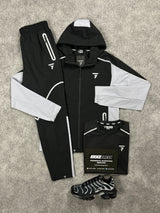 Griid 3 Piece Black Grey Reflect Tracksuit