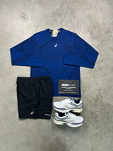 Asics Seamless Long Sleeve Midnight Navy Mens Set