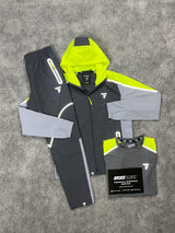 Griid 3 Piece Reflect Neon Grey Tracksuit