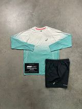 Asics Seamless Long Sleeve Oasis Green Mens Set