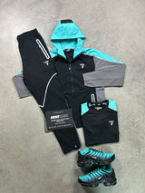 GRIID Reflect Black Aqua 3 Piece Tracksuit