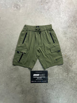 YELIR World Combat Khaki Green Cargo Shorts
