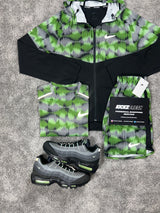 Nike 3 Piece Windrunner Soundwave Green Black Mens Set