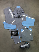 GRIID Reflect Grey Sky Blue 3 Piece Tracksuit