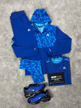 Montirex 3 Piece Windrunner Grid Royal Blue Tracksuit