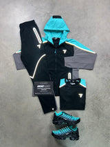 GRIID Reflect Black Aqua 3 Piece Tracksuit