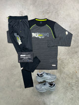 Asics Road Grey Neon Long sleeve Tracksuit