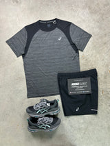 Asics Road Black Grey Mens Set