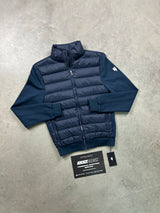 Yelir World Navy Neck Panel Jacket