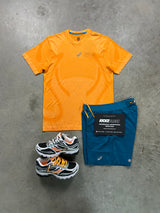Asics Seamless Orange Azure Blue Mens Set
