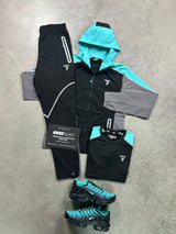 GRIID Reflect Black Aqua 3 Piece Tracksuit