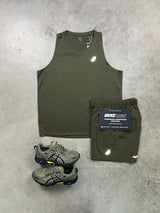 Asics Vest Khaki Brownstone Mens set