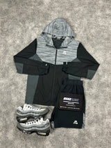 Montirex Trail Black Grey Windrunner Mens Set