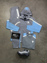 GRIID Reflect Grey Sky Blue 3 Piece Tracksuit