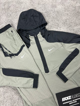 Nike Performance Half Zip Light Khaki Green Tracksuit