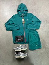 Asics Core Lake Green Windrunner Men’s Set