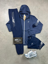 Asics Icon Cream Navy Windrunner 3 Piece Tracksuit