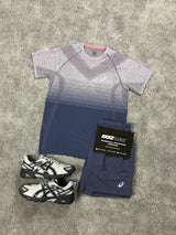 Asics seamless midnight Purple mens set