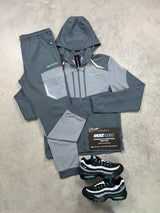 Monterrain Orbit Woven Grey Turquoise Tracksuit