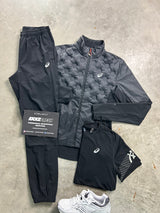 Asics 3 Piece Road Black Padded Icon Tracksuit