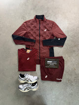 Asics 3 Piece Road Seamless Burgandy Mens Set