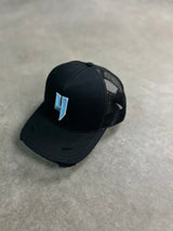 YELIR World Y Black Ice Blue Trucker Cap