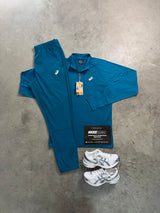 Asics Sports Half Zip Dark Teal Tracksuit