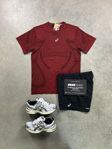 Asics Seamless Burgundy Dark Red Mens Set