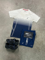 Asics Seamless Cream Navy Mens Set